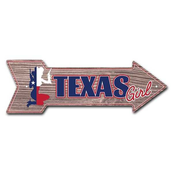 Texas Girl Arrow Sign Funny Home Decor 36in Wide